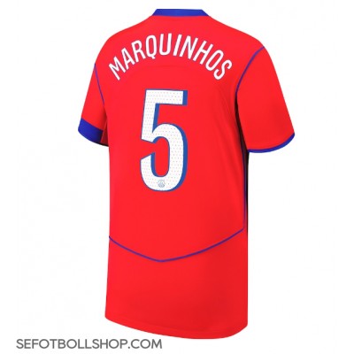 Billiga Paris Saint-Germain Marquinhos #5 Tredje fotbollskläder 2025-26 Kortärmad Billiga Paris Saint-Germain Marquinhos #5 Tredje fotbollskläder 2025-26 Kortärmad